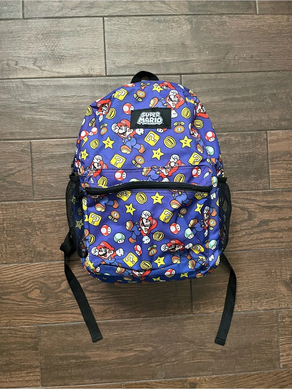 Nintendo Super Mario Kids Backpack in Purple with Character Icons